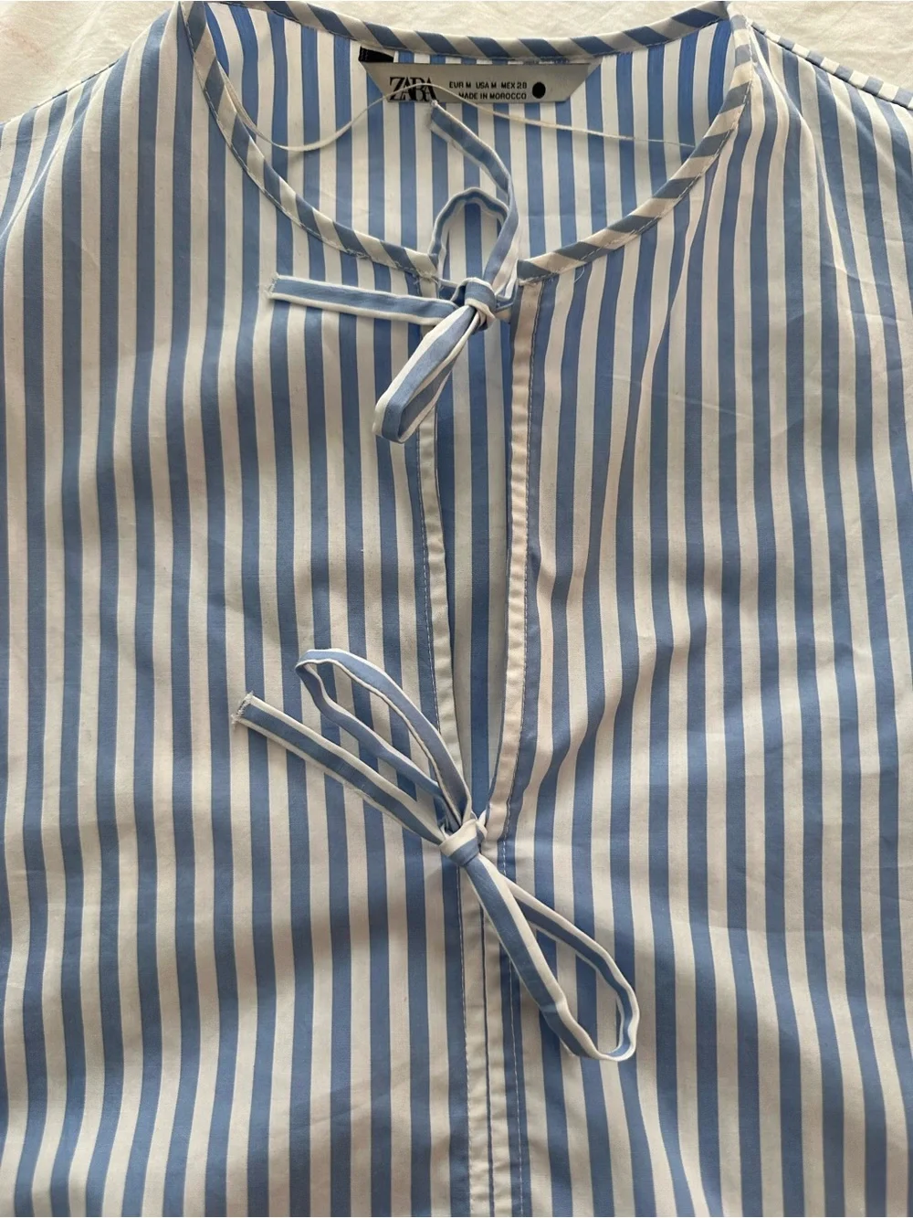 Zara Cotton Tie-Front Blouse - Picture 3 of 8